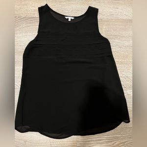 💚4 for $30💚 Naked Zebra Sleeveless Top with Crepe Details - Black